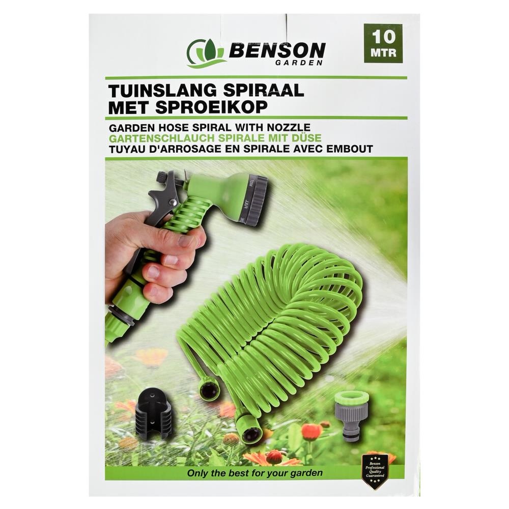 Tuyau d'arrosage en spirale avec embout 10 m