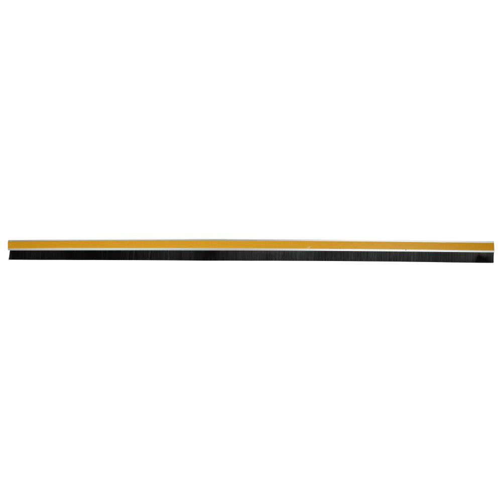 Tochtstrip borstel 100 cm aluminium zilver