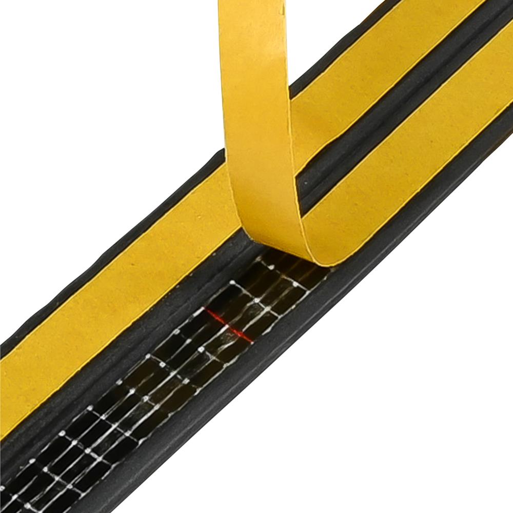 Draught strip D-profile 2 x 3 m black