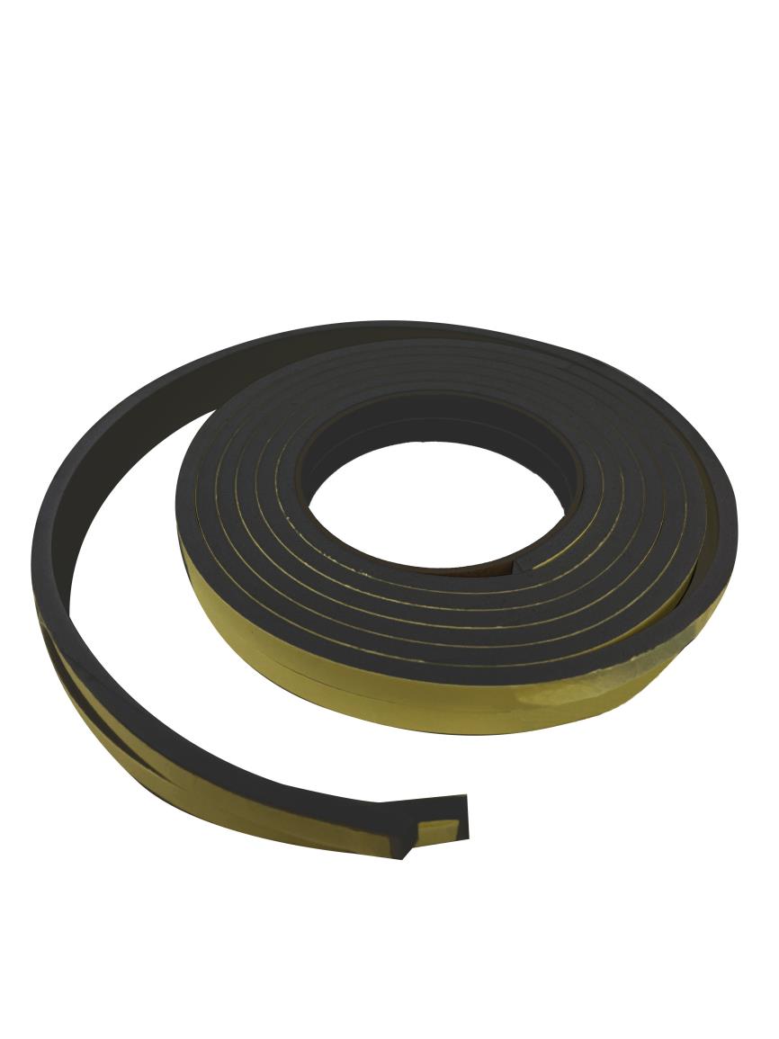 Tochtband 2 x 2.75 m zwart