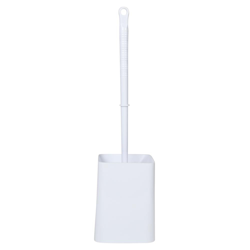 Brosse wc + support carré blanc