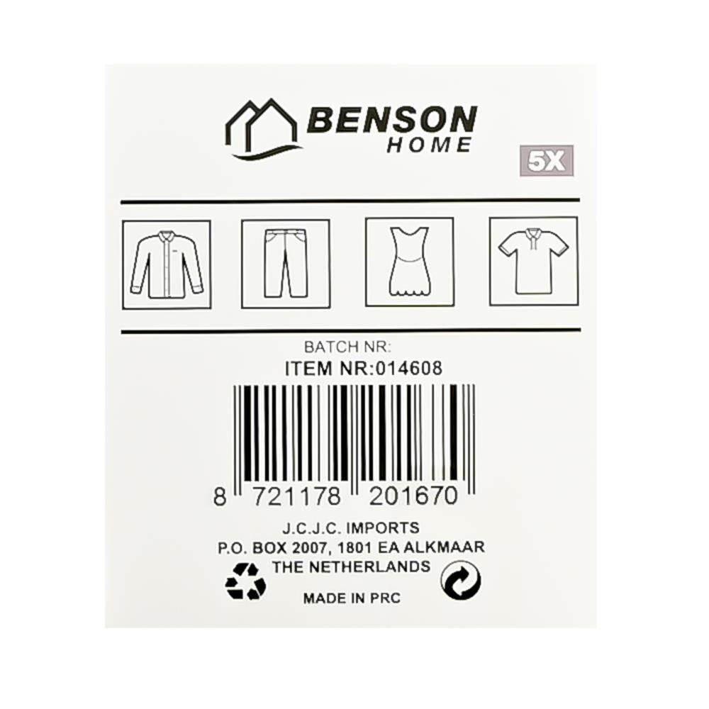 Cintres plastique 5 pcs noir