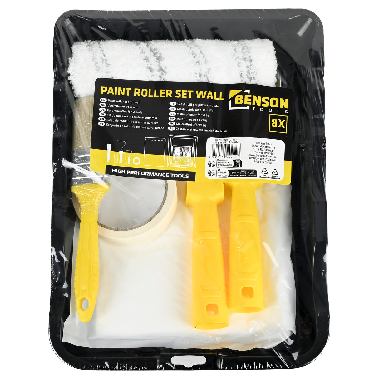 Paint roller set wall 8 pcs