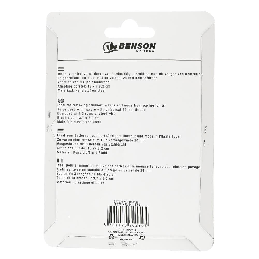 Voegenstaalborstel kunststof