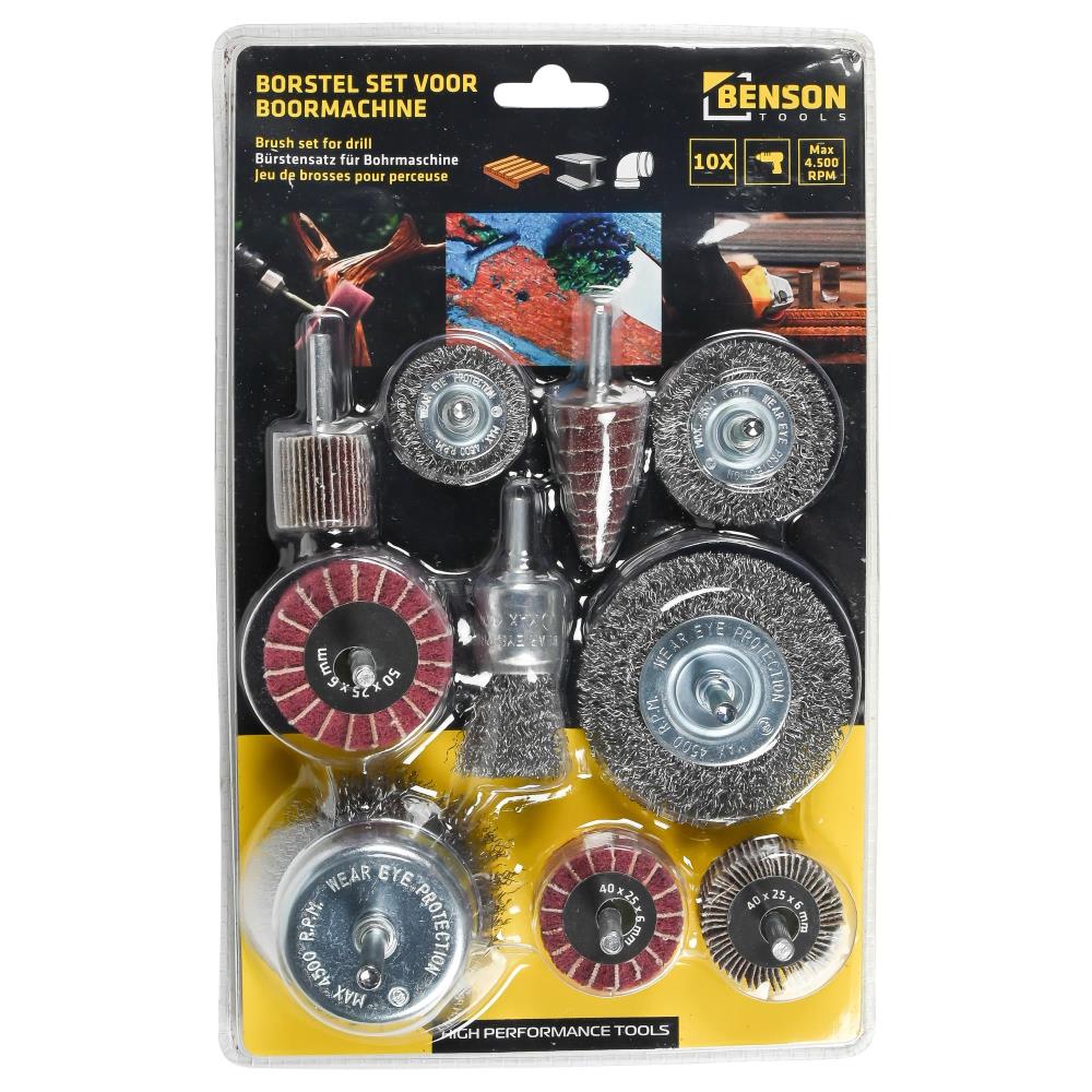 Brush set for drill 10 pcs
