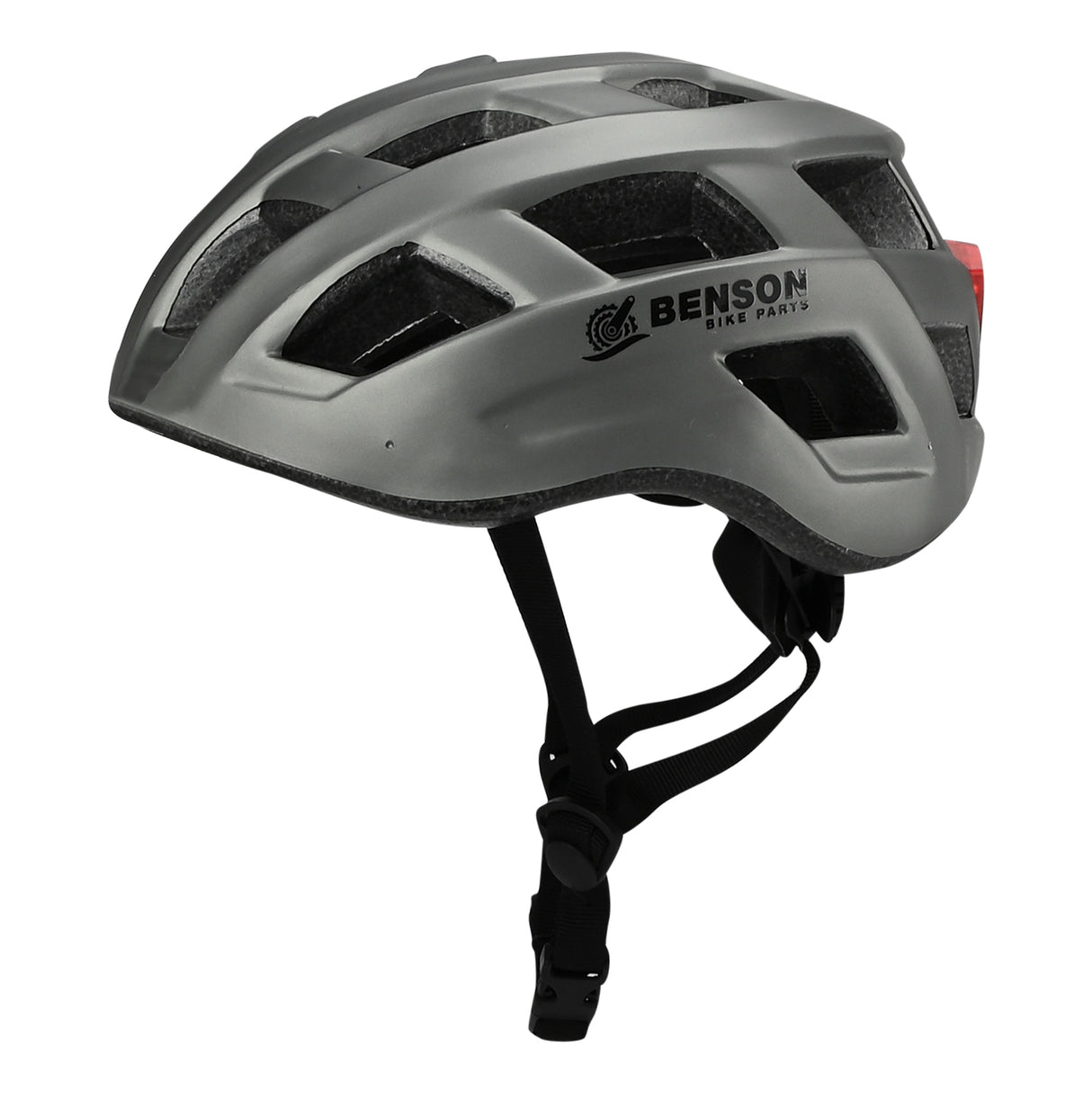 Fietshelm volwassenen met verlichting grijs M