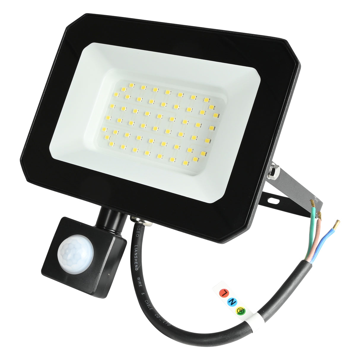 LED spotlight flat 50W SMD + sensor