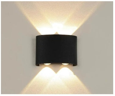LED Wall lamp half-round up&down light 2 lamps IP65