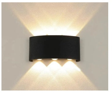 LED Wall lamp half-round up&down light 3 lamps IP65