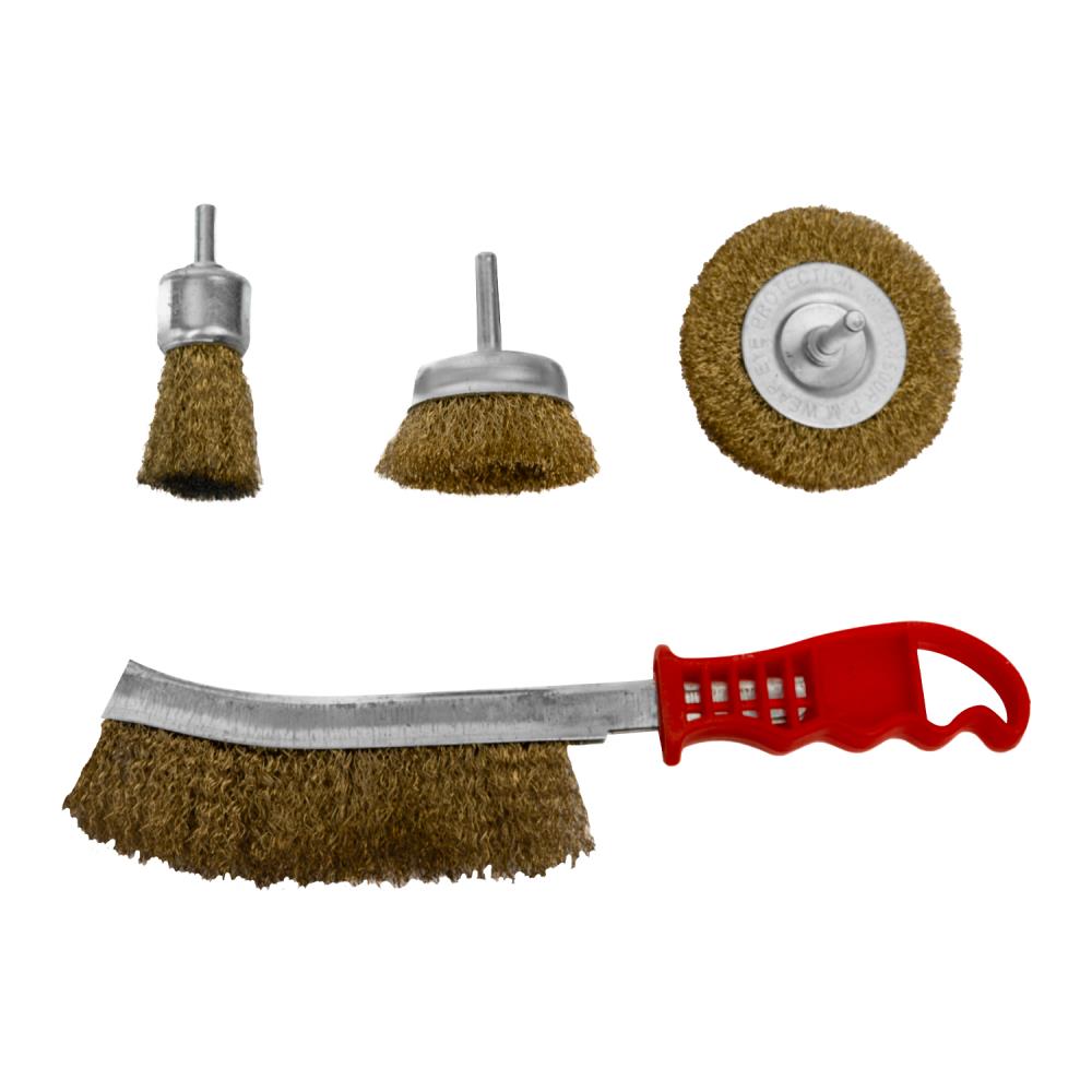 Wire brush set 4 pcs