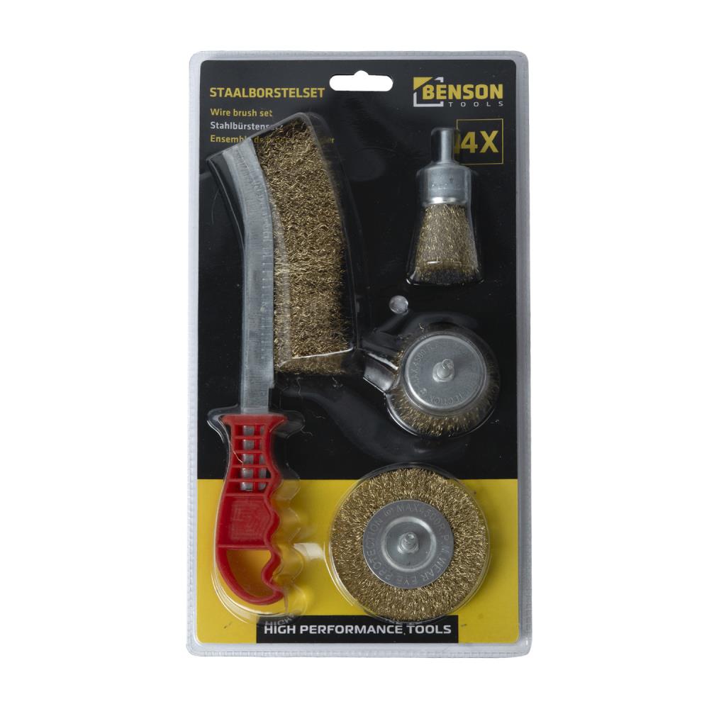 Wire brush set 4 pcs