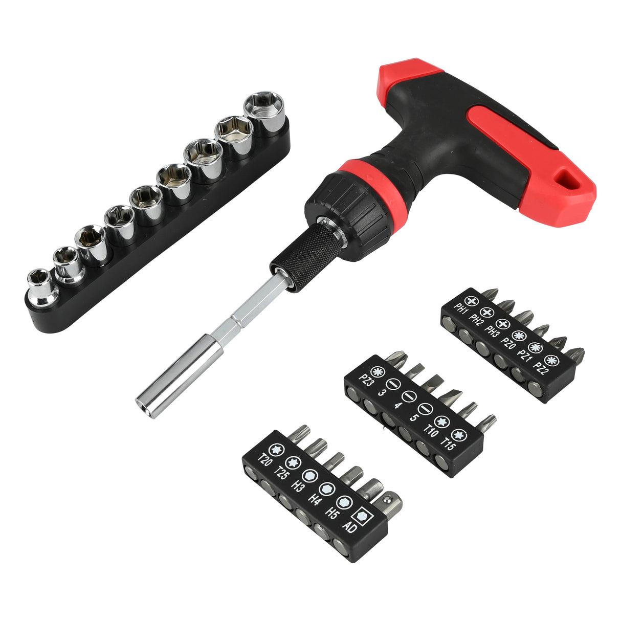 Ratchet T-handle socket bits 29 pcs