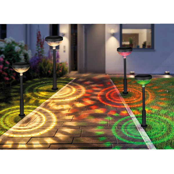 Lampe de jardin solaire torche RGB 47 cm display