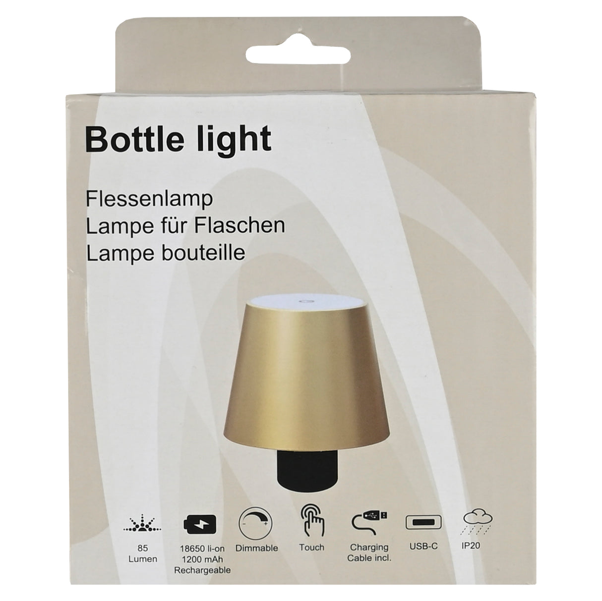 Lampe bouteille or