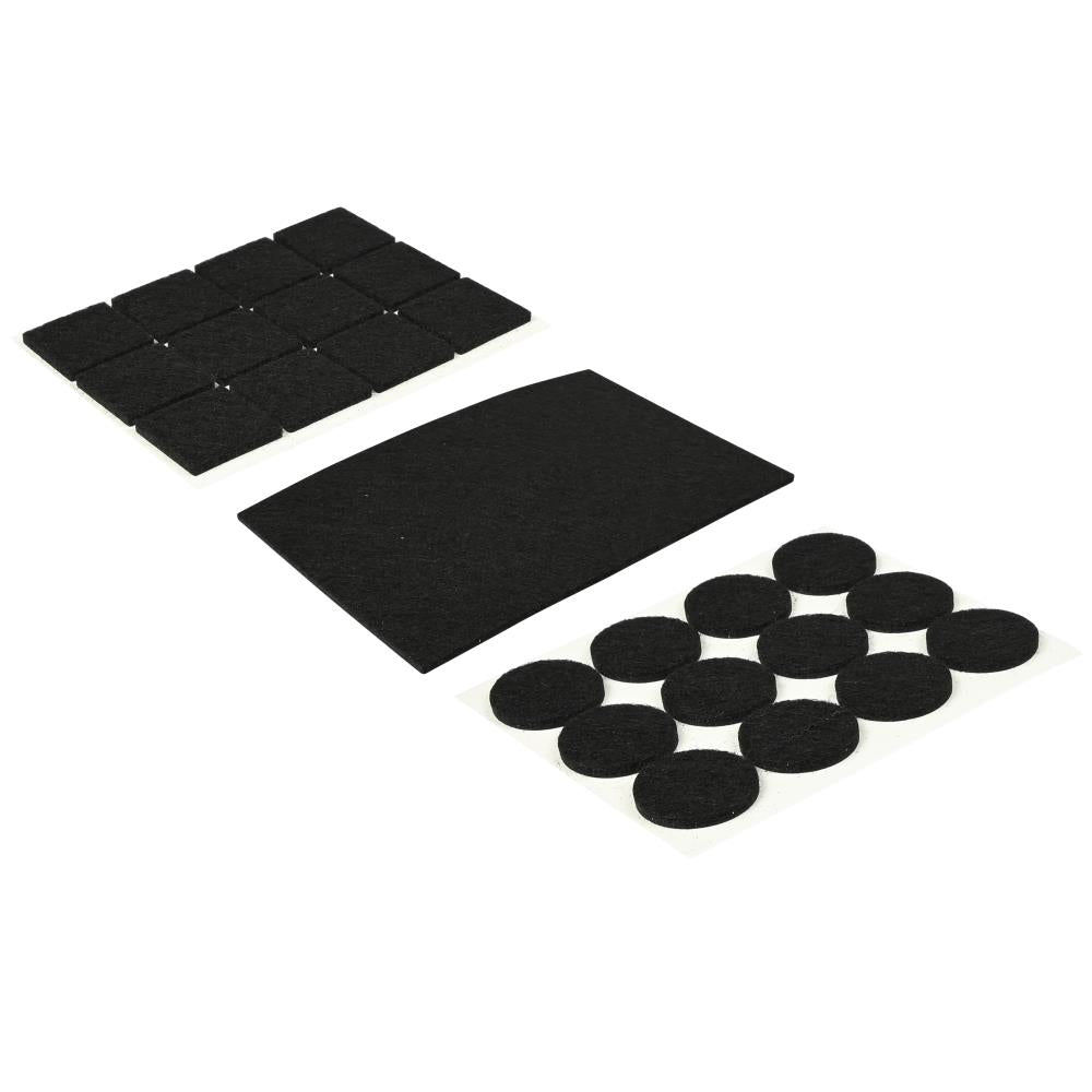 Anti-scratch felt 25 pcs black