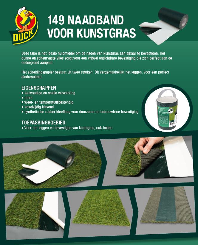 Naadband kunstgras 150 mm x 10 m