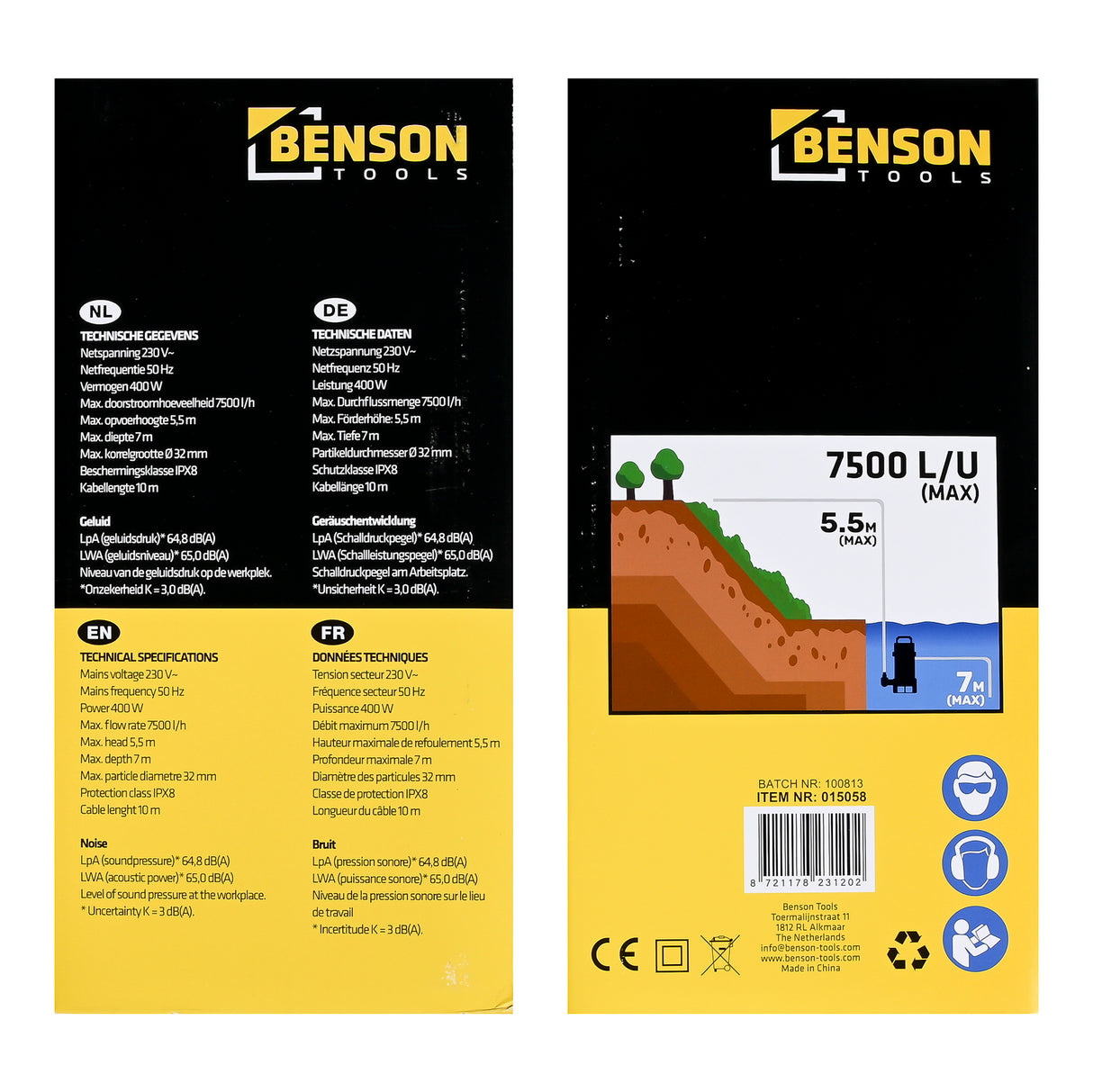 Tauchpumpe 400 W 7500 L/H