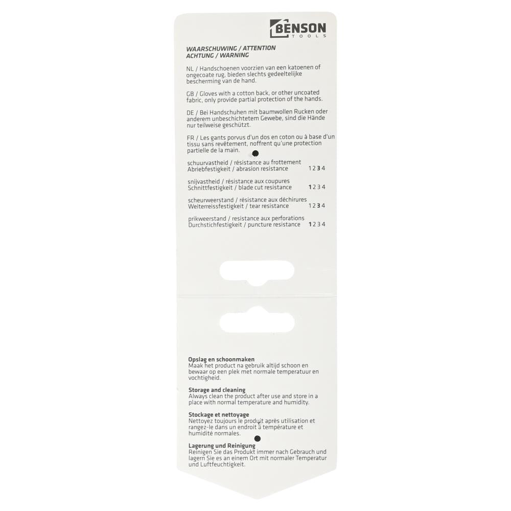 Werkhandschoenen PU palm wit maat 9