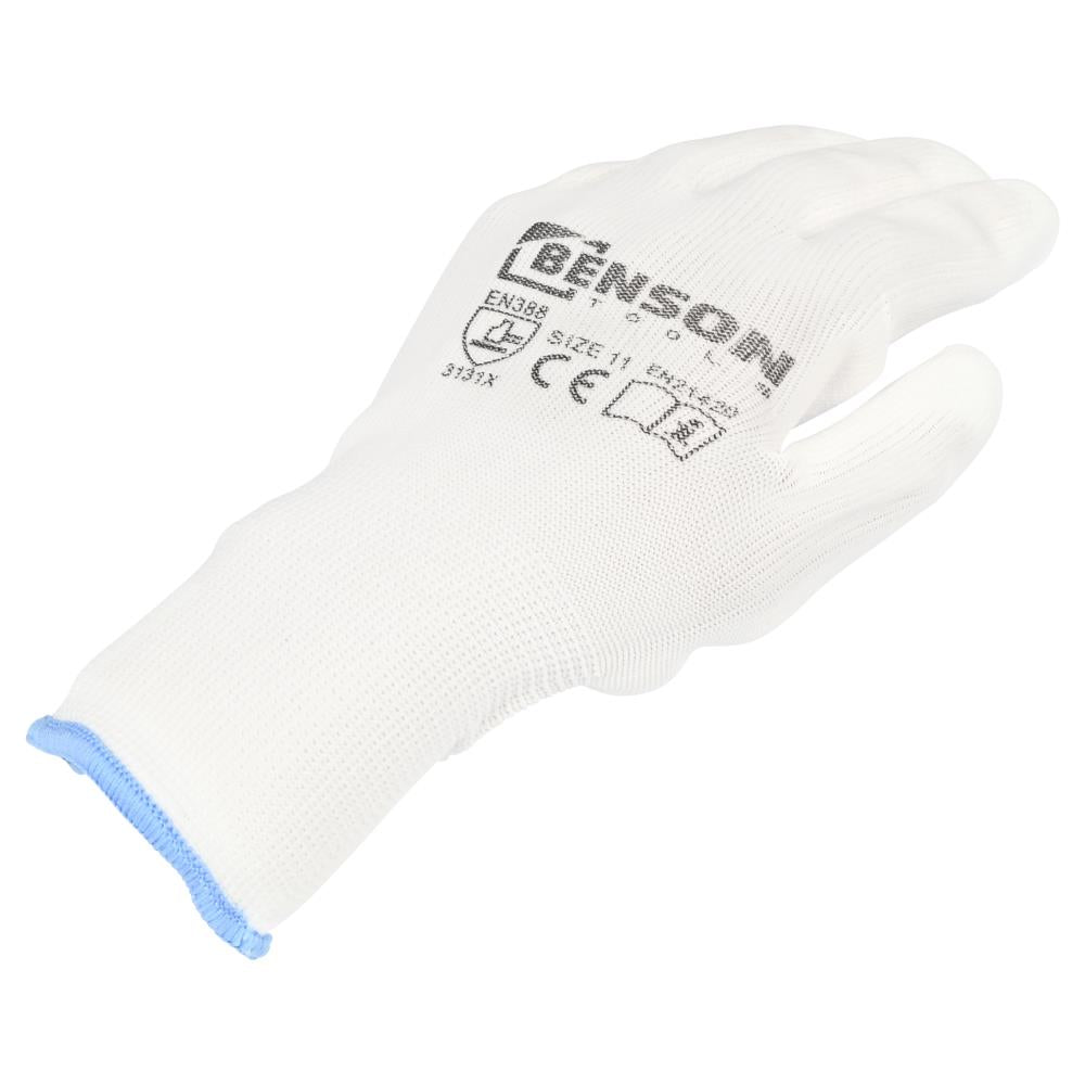 Werkhandschoenen PU palm wit maat 11