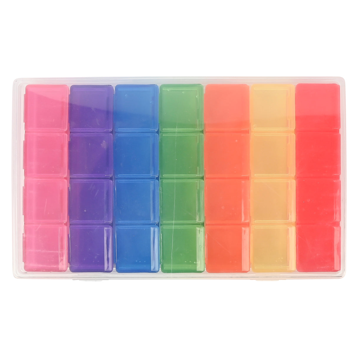 Pill box 7 days, 4 removable compartments