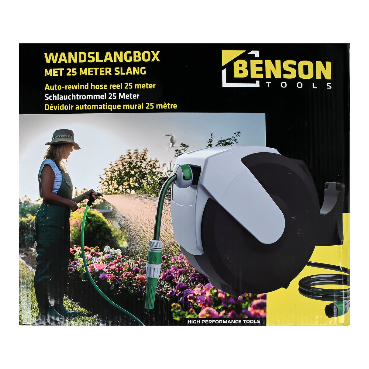 Auto-rewind hose reel 25 meter