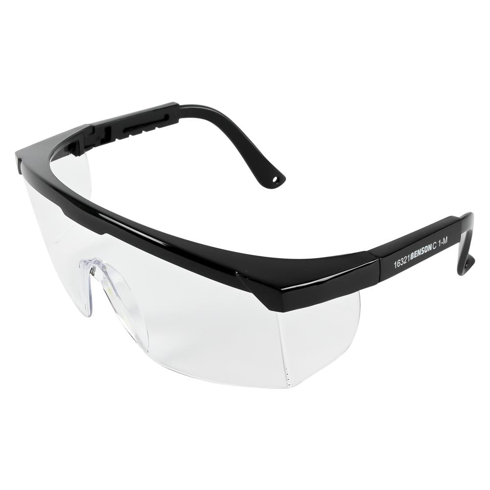 Schutzbrille mit schwarzem Rahmen