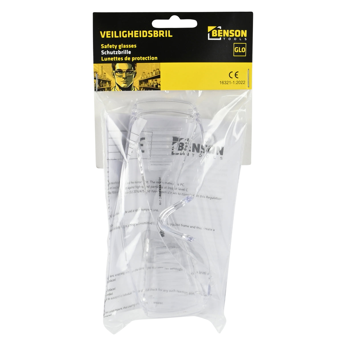 Veiligheidsbril transparant frame