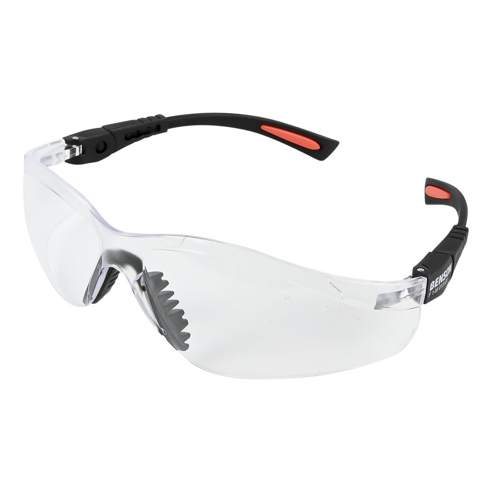 Veiligheidsbril zwart rood frame