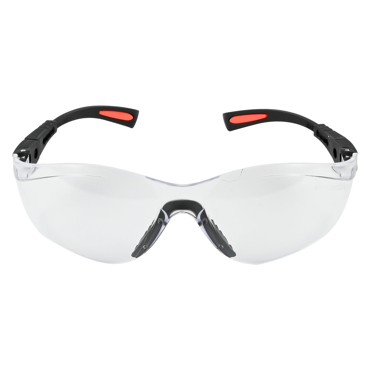 Veiligheidsbril zwart rood frame