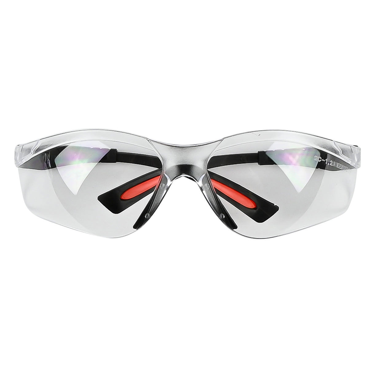 Veiligheidsbril zwart rood frame