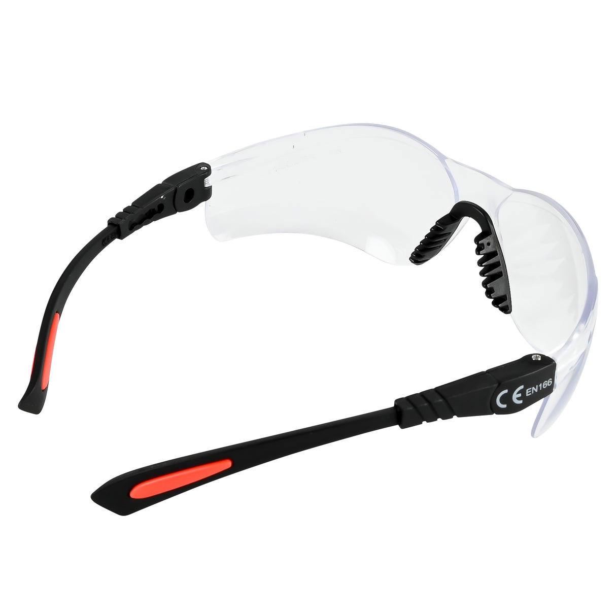 Veiligheidsbril zwart rood frame