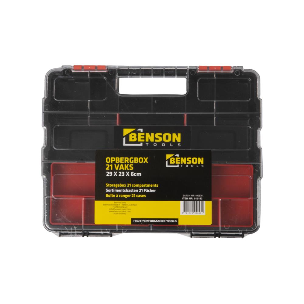 Storagebox 21 compartments 29 x 6 x 23 cm