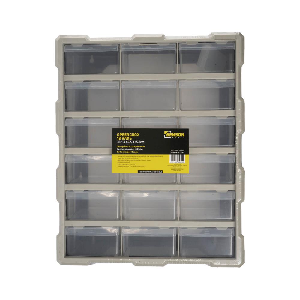 Opbergbox 18 vak 38,1 x 46,5 x 15,8 cm