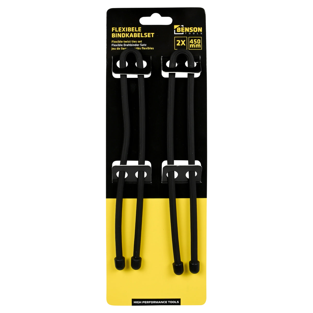 Cable tie set flexible black 45 cm 2 pcs