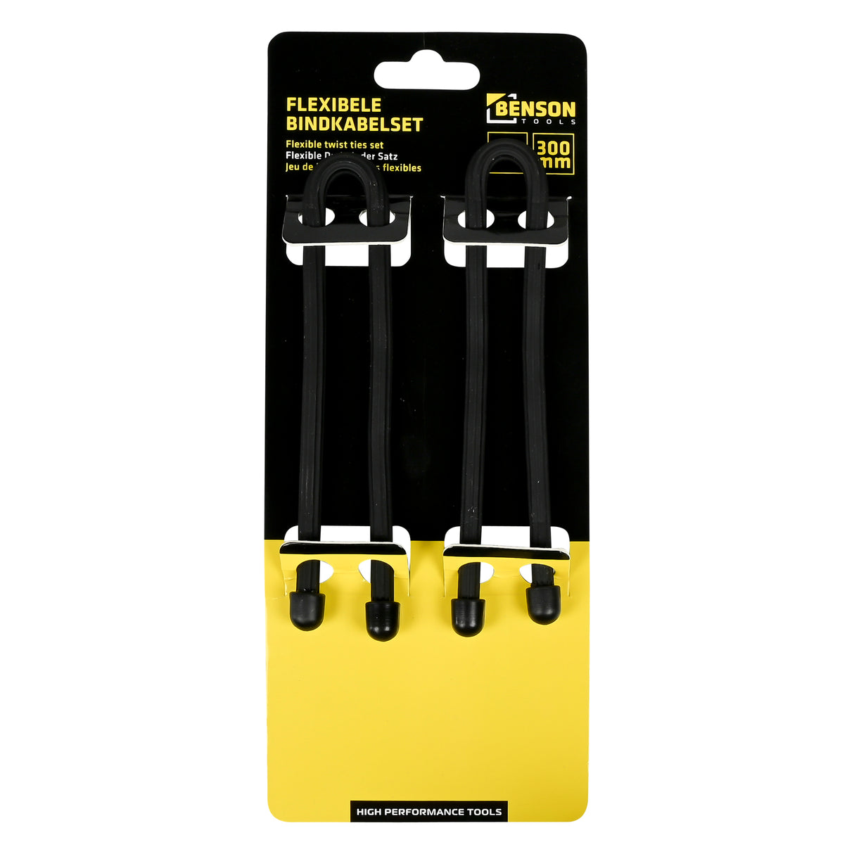 Flexibles Bindekabelset schwarz 30 cm 2-tlg