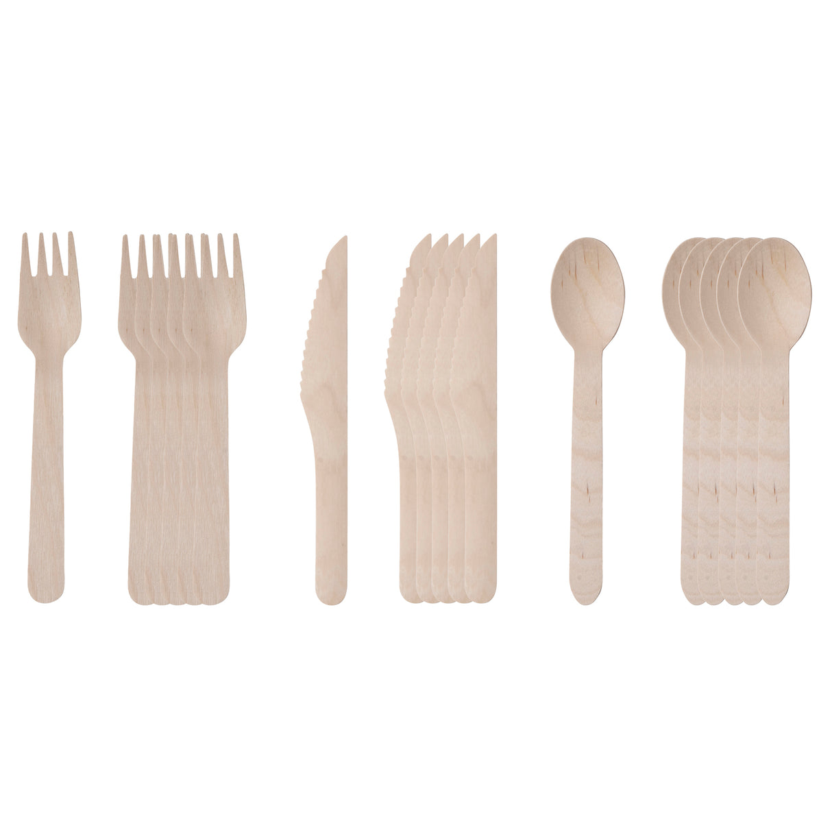 Bestekset hout 18 dlg