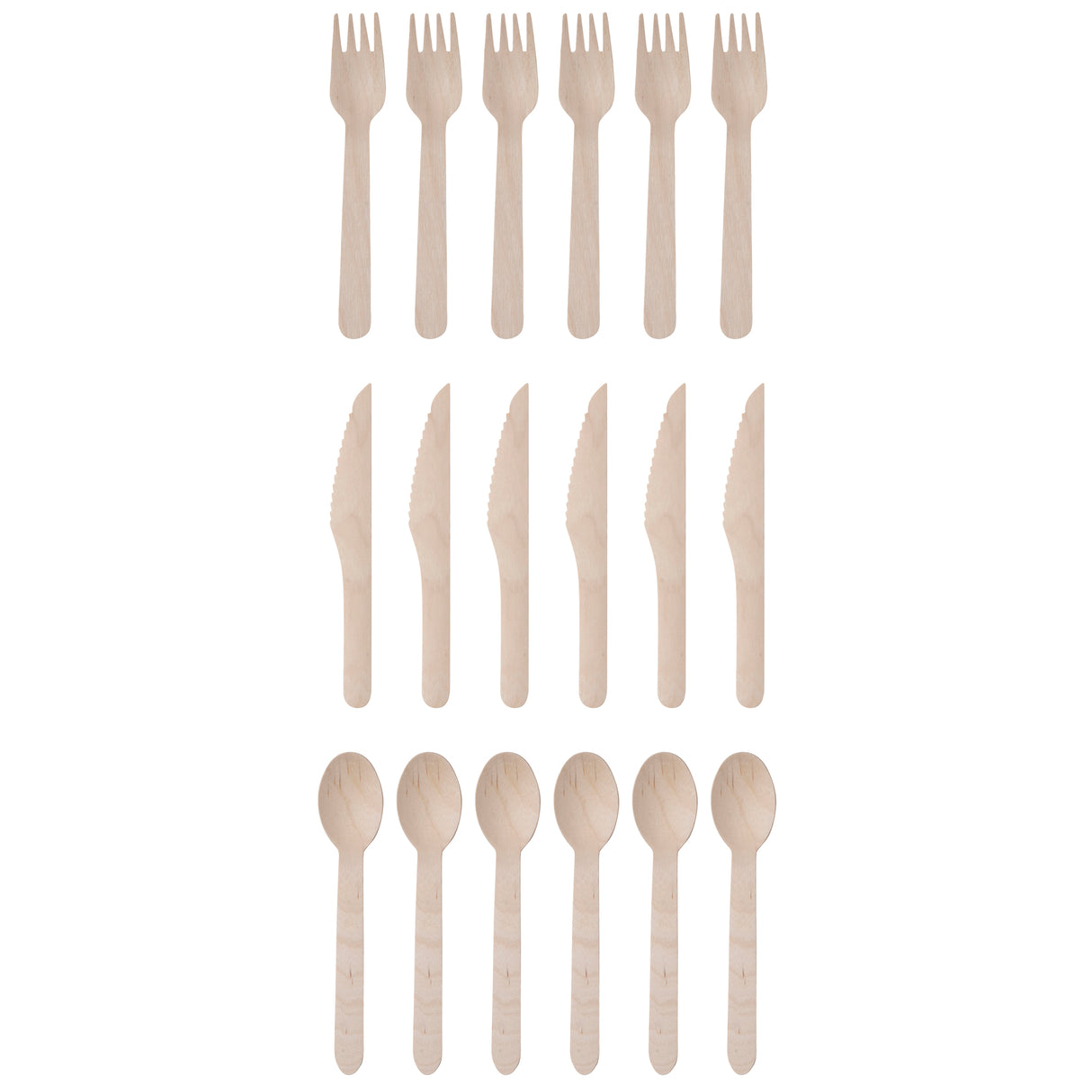 Bestekset hout 18 dlg