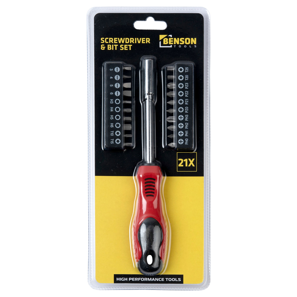 Schroevendraaier en bit set 21 dlg