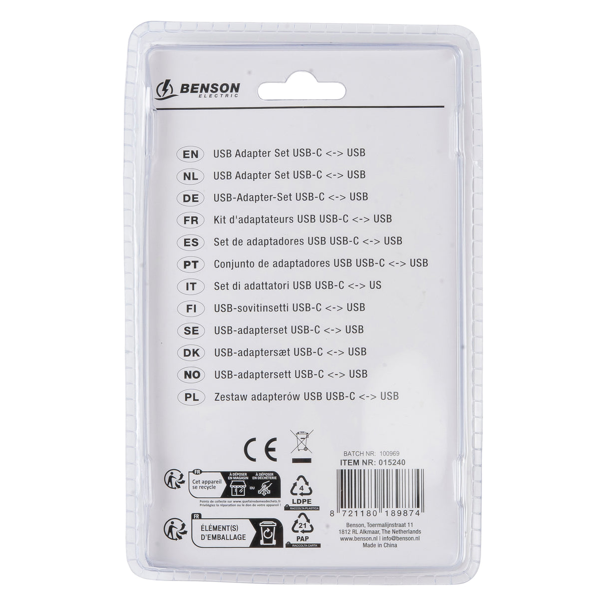 USB-A and USB-C adapter set