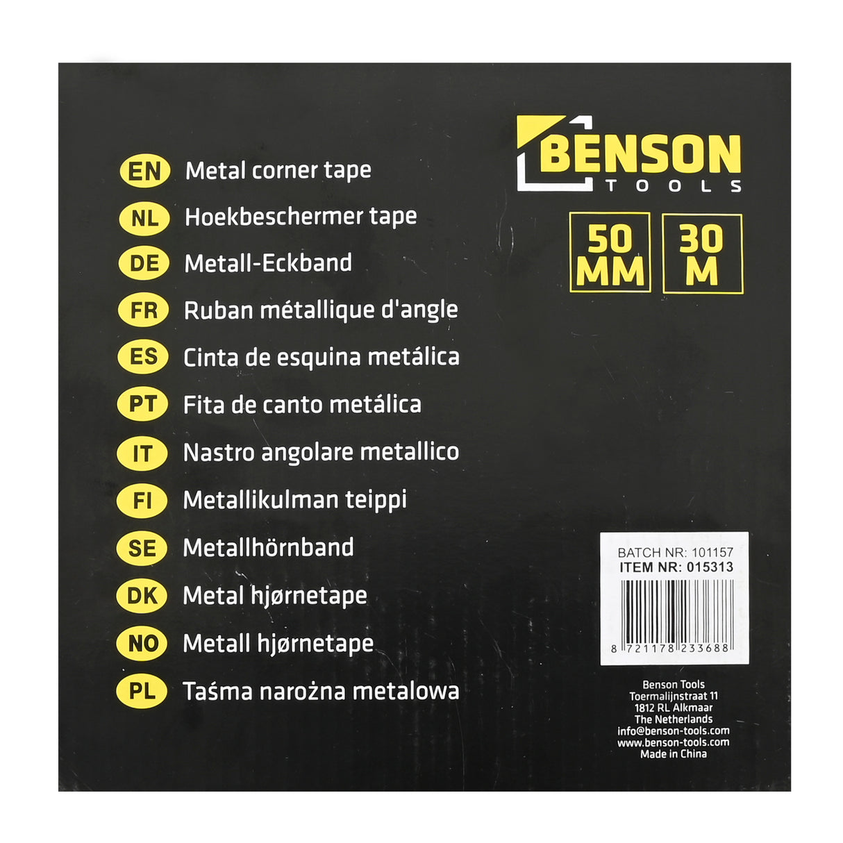 Hoekbeschermer tape 50 mm x 30 mtr