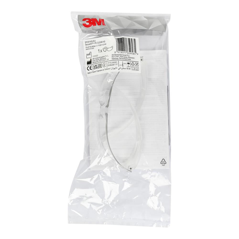 Veiligheidsbril transparant frame 3M