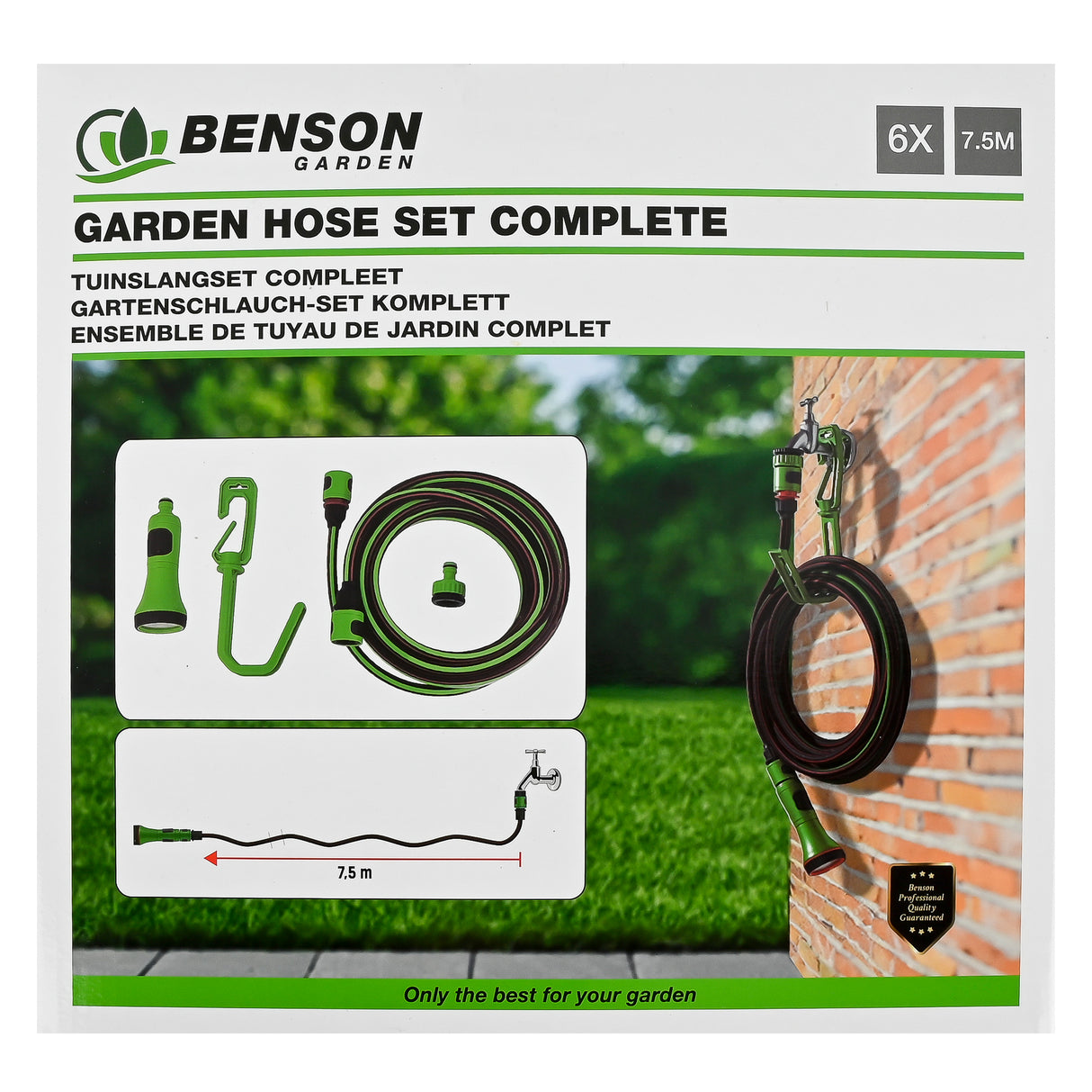 Set de tuyaux d'arrosage 7,5 m complet