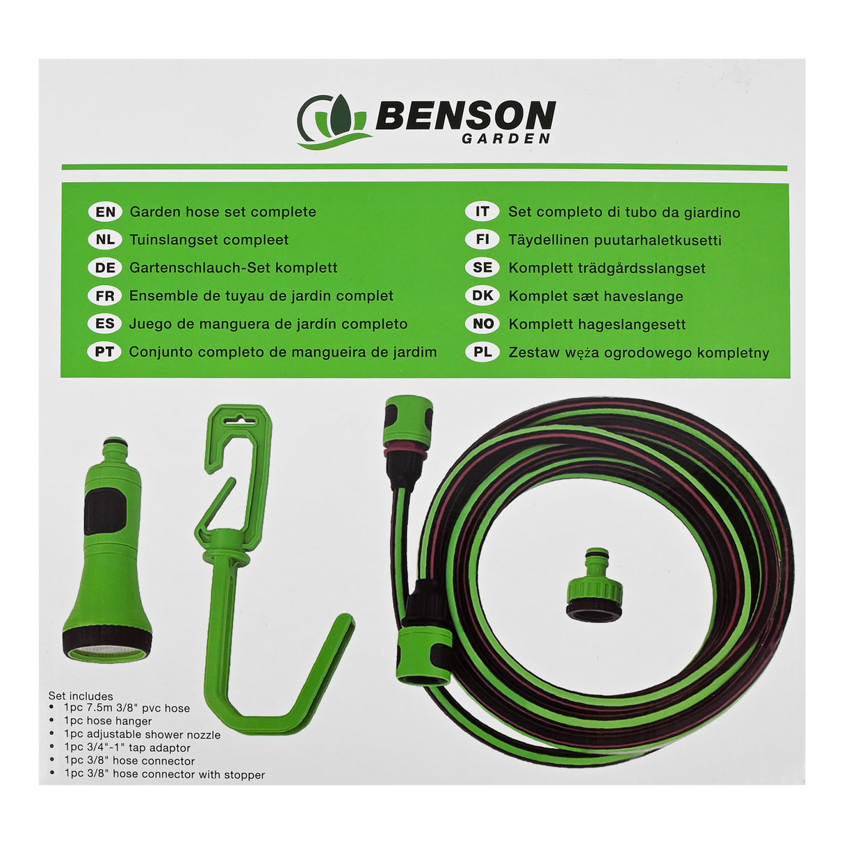 Set de tuyaux d'arrosage 7,5 m complet