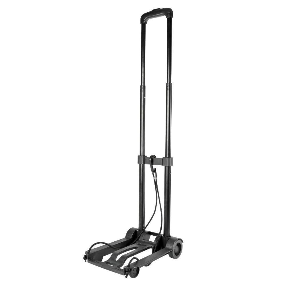 Trolley faltbar aus Kunststoff schwarz