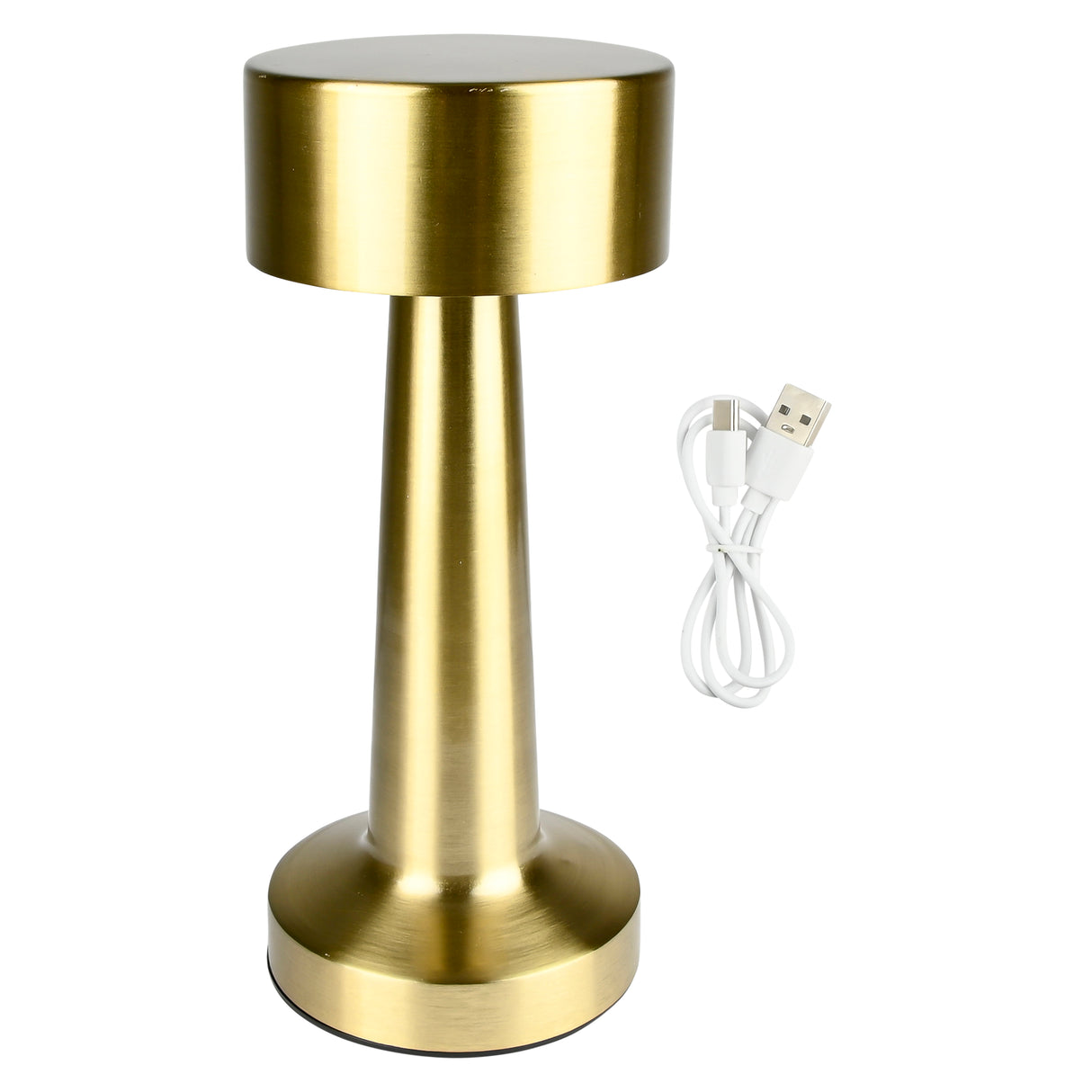 LED-Tischleuchte, dimmbar, wiederaufladbar, Touch-Gold