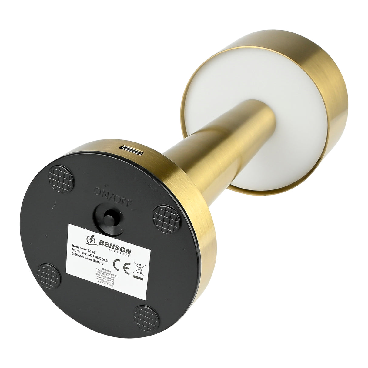 LED-Tischleuchte, dimmbar, wiederaufladbar, Touch-Gold