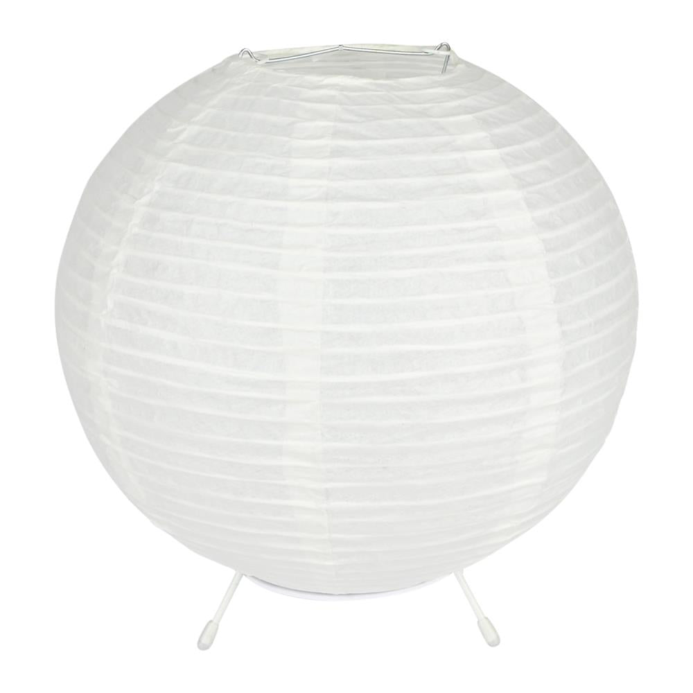 Tischlampe aus Reispapier, rund, batteriebetrieben