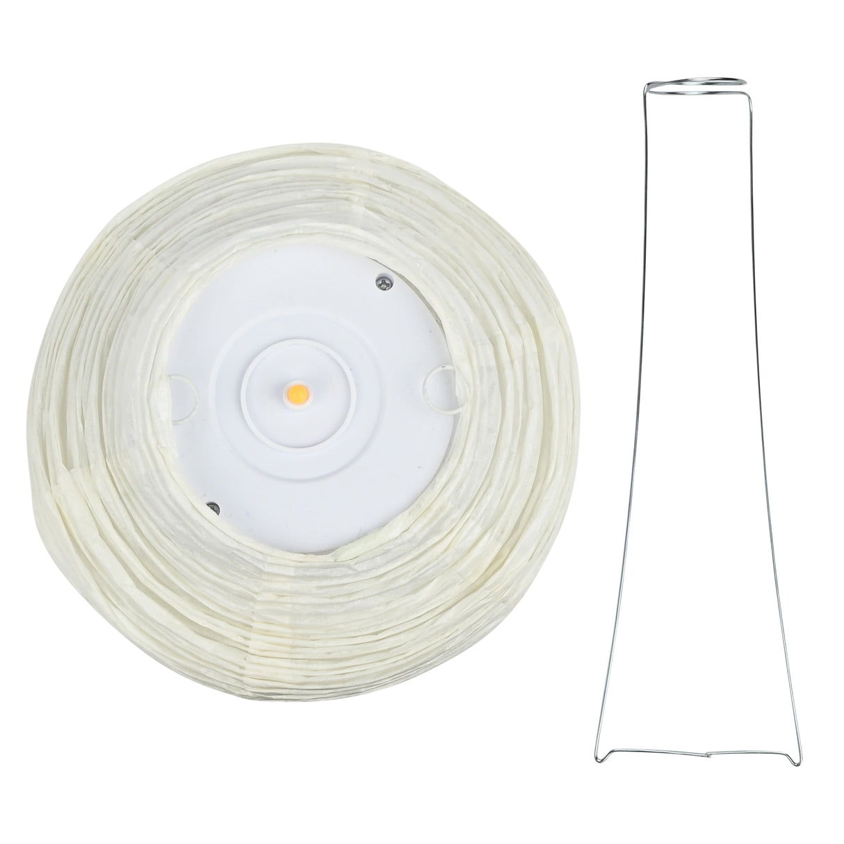 Tischlampe aus Reispapier, oval, Batterie