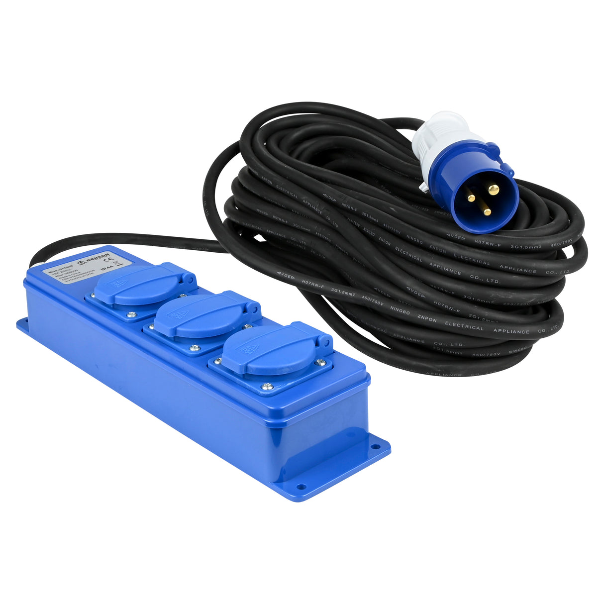 CEE Stekkerdoos 3-voudig IP44 20 mtr