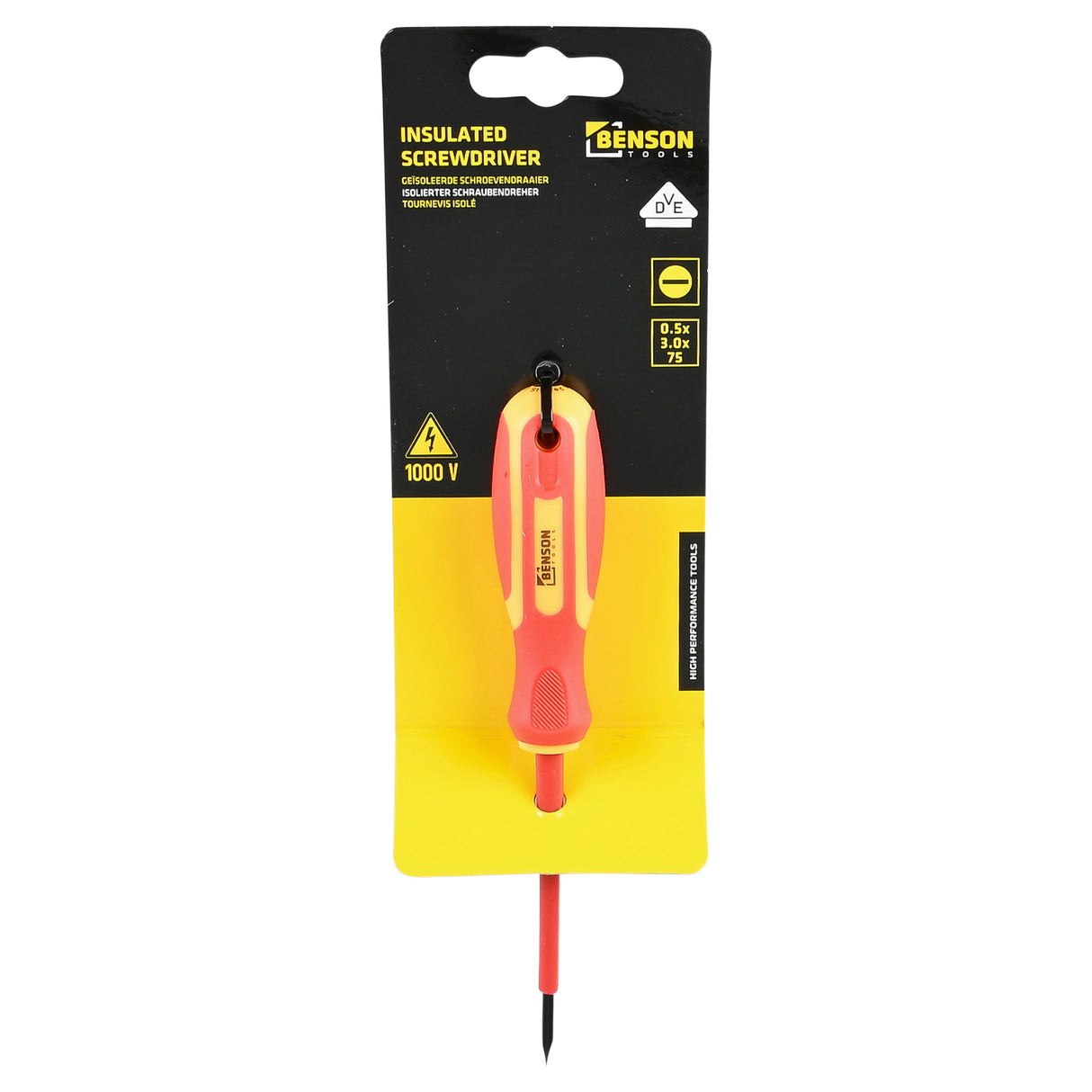 Schroevendraaier plat 3 x 75 VDE